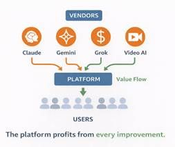 Illustration of a specialised landscape of AI models